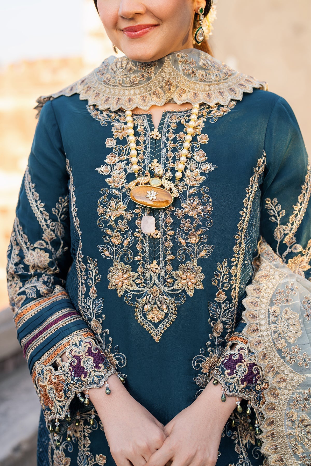 Imrozia Premium | Meeras Luxury Eid 25 | I-223 NEELAM by Imrozia Premium - Designer Dress - Type: Ladies Clothes - Available at Libayah - 100% Original
