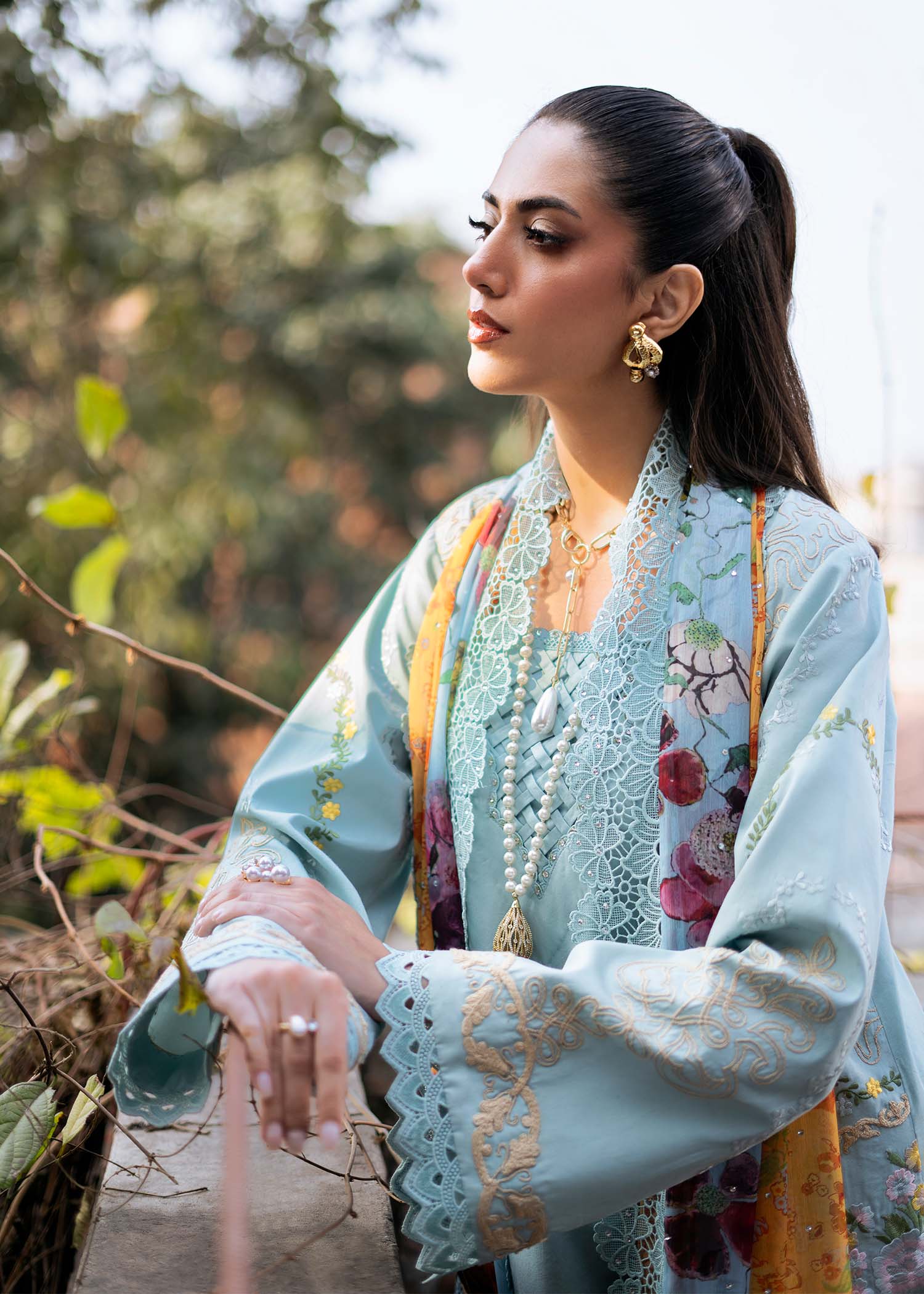 Fozia Khalid | Blossom Festive Lawn 25 |Freesia by Fozia Khalid - Designer Dress - Type: Ladies Clothes - Available at Libayah - 100% Original