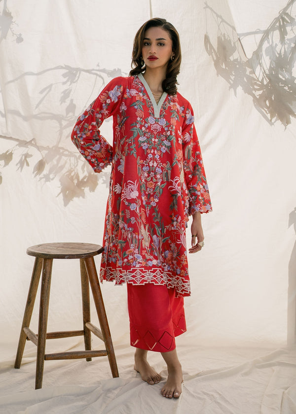 Mahgul | Samara Pret | Crimson Sun by Mahgul - Designer Dress - Type: Ladies Clothes - Available at Libayah - 100% Original