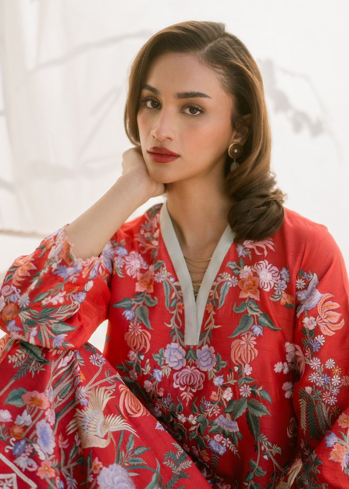 Mahgul | Samara Pret | Crimson Sun by Mahgul - Designer Dress - Type: Ladies Clothes - Available at Libayah - 100% Original