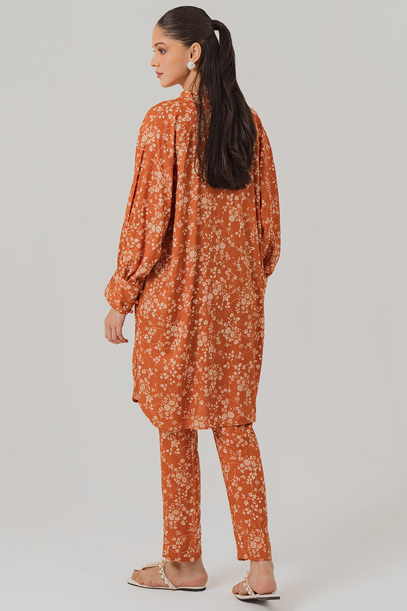 Cross Stitch | Daily Wear | RUST FLORA by Cross Stitch - Designer Dress - Type: Casuals - Available at Libayah - 100% Original