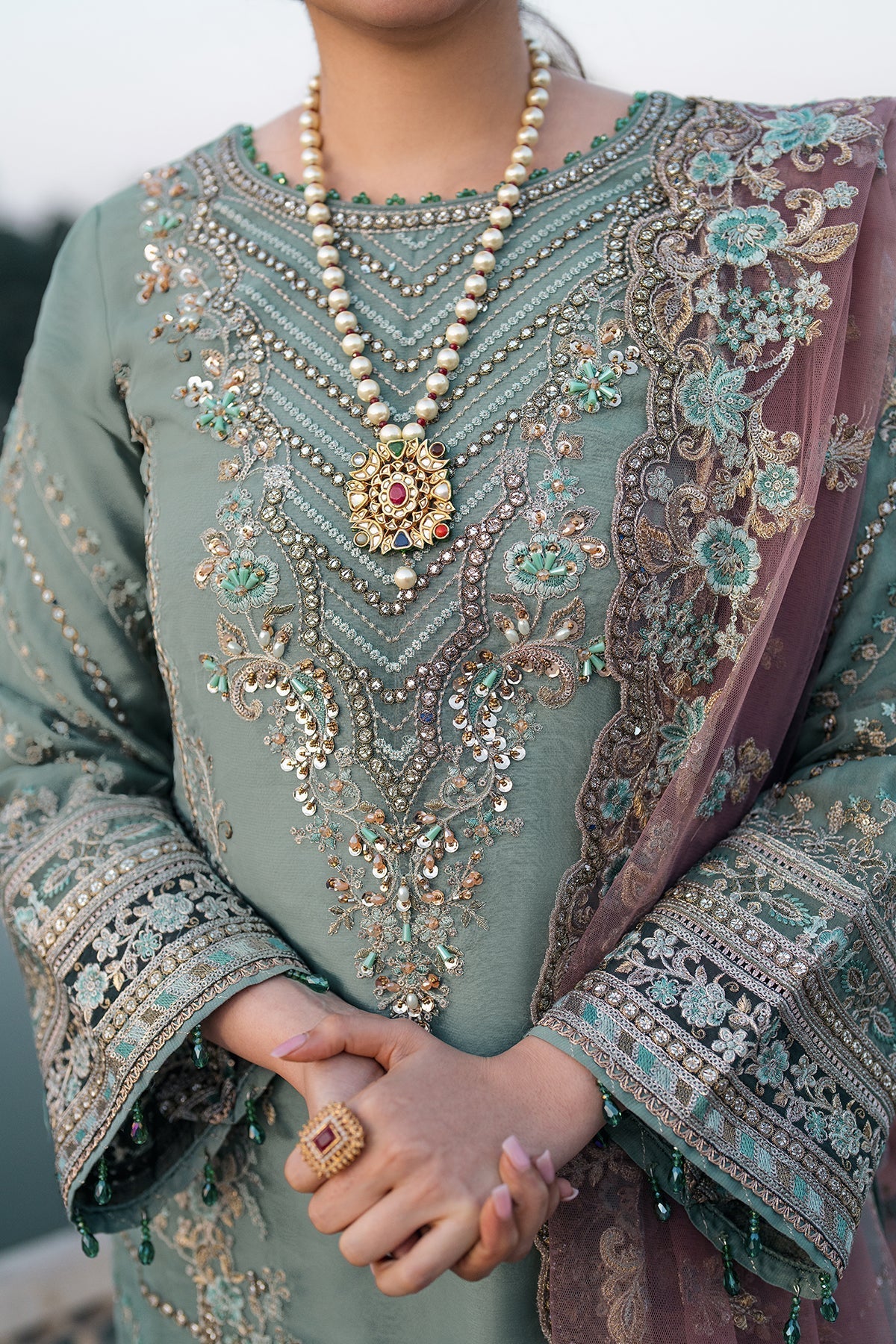 Imrozia Premium | Meeras Luxury Eid 25 | I-221 ZAMURD by Imrozia Premium - Designer Dress - Type: Ladies Clothes - Available at Libayah - 100% Original