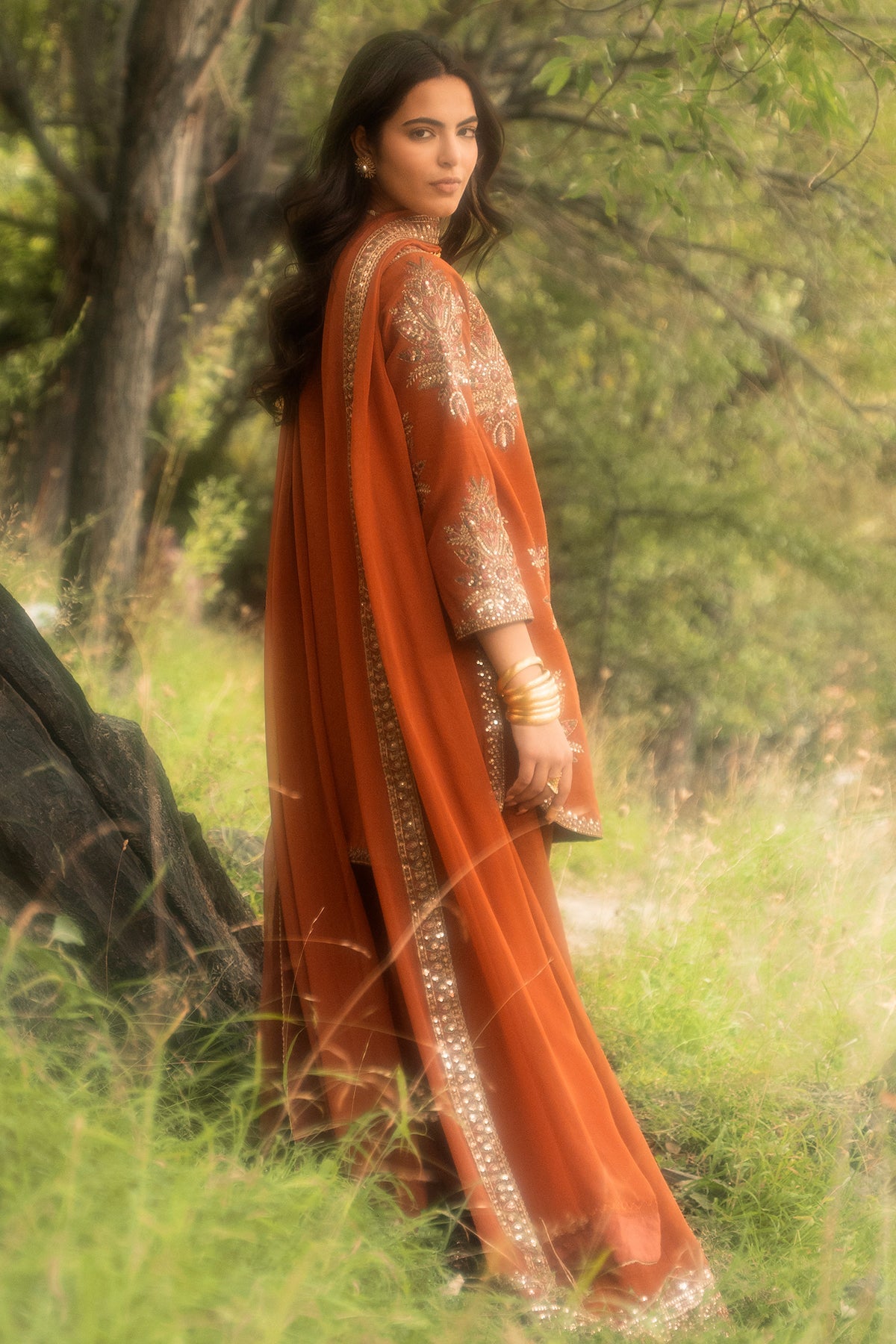 Charizma | Festive Pret | 3-PC Embroidered Raw Silk CMA-6-441 by Charizma - Designer Dress  - Type : Ladies Clothes - Available at Libayah - 100% Original 