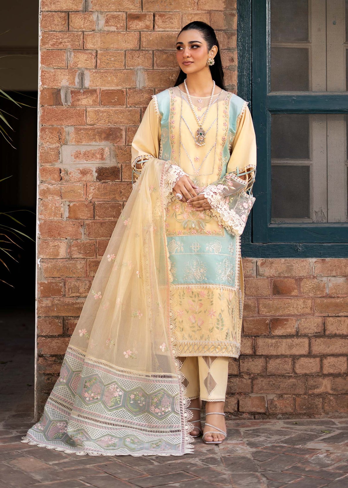 Fozia Khalid | Blossom Festive Lawn 25 | Primrose by Fozia Khalid - Designer Dress - Type: Ladies Clothes - Available at Libayah - 100% Original