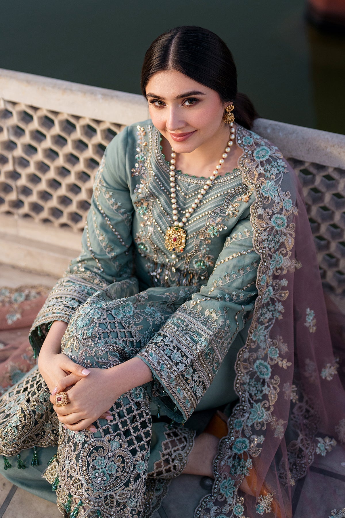 Imrozia Premium | Meeras Luxury Eid 25 | I-221 ZAMURD by Imrozia Premium - Designer Dress - Type: Ladies Clothes - Available at Libayah - 100% Original