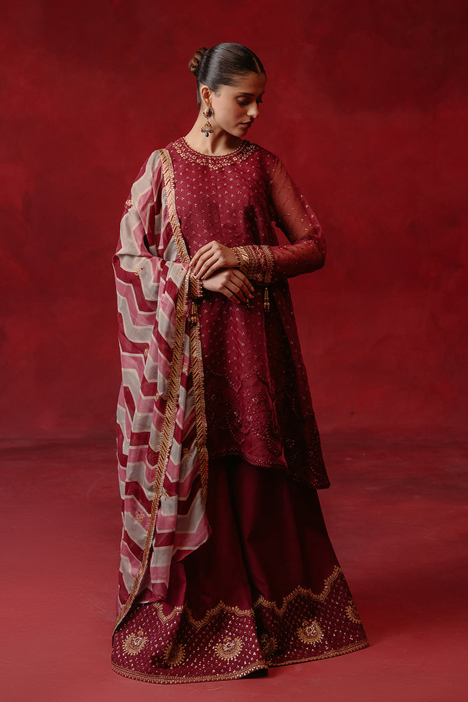 Cross Stitch | Luxe Atelier 24 | RED OCHRE by Cross Stitch - Designer Dress - Type: Ladies Clothes - Available at Libayah - 100% Original