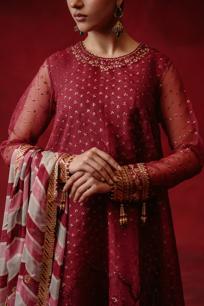 Cross Stitch | Luxe Atelier 24 | RED OCHRE by Cross Stitch - Designer Dress - Type: Ladies Clothes - Available at Libayah - 100% Original