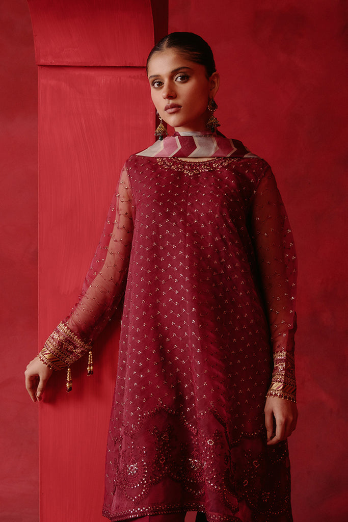 Cross Stitch | Luxe Atelier 24 | RED OCHRE by Cross Stitch - Designer Dress - Type: Ladies Clothes - Available at Libayah - 100% Original