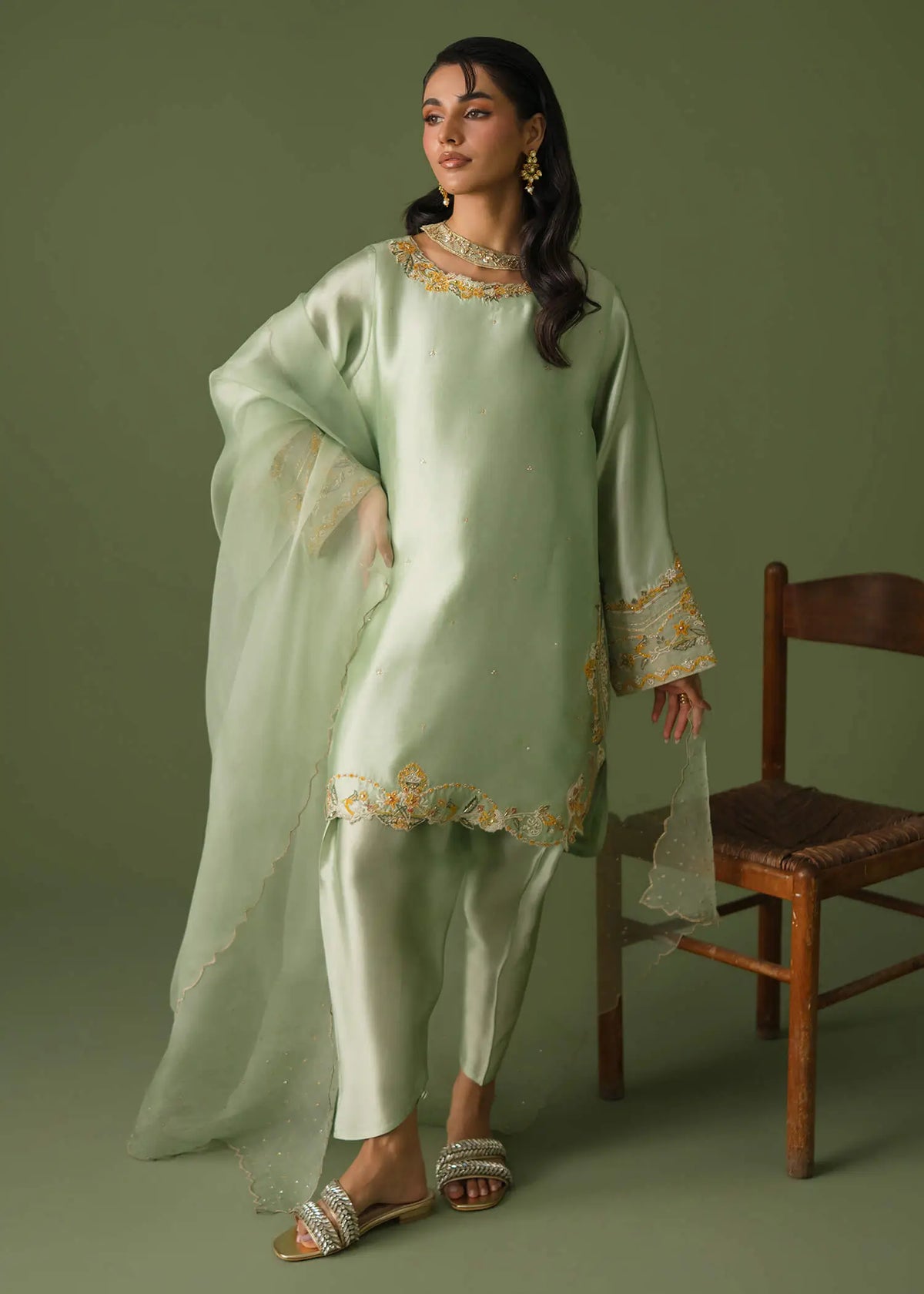 Jeem | Celestial Luxe Formals |LAYL GREEN by Jeem - Designer Dress  - Type : Ladies Clothes - Available at Libayah - 100% Original 