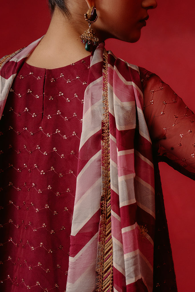 Cross Stitch | Luxe Atelier 24 | RED OCHRE by Cross Stitch - Designer Dress - Type: Ladies Clothes - Available at Libayah - 100% Original