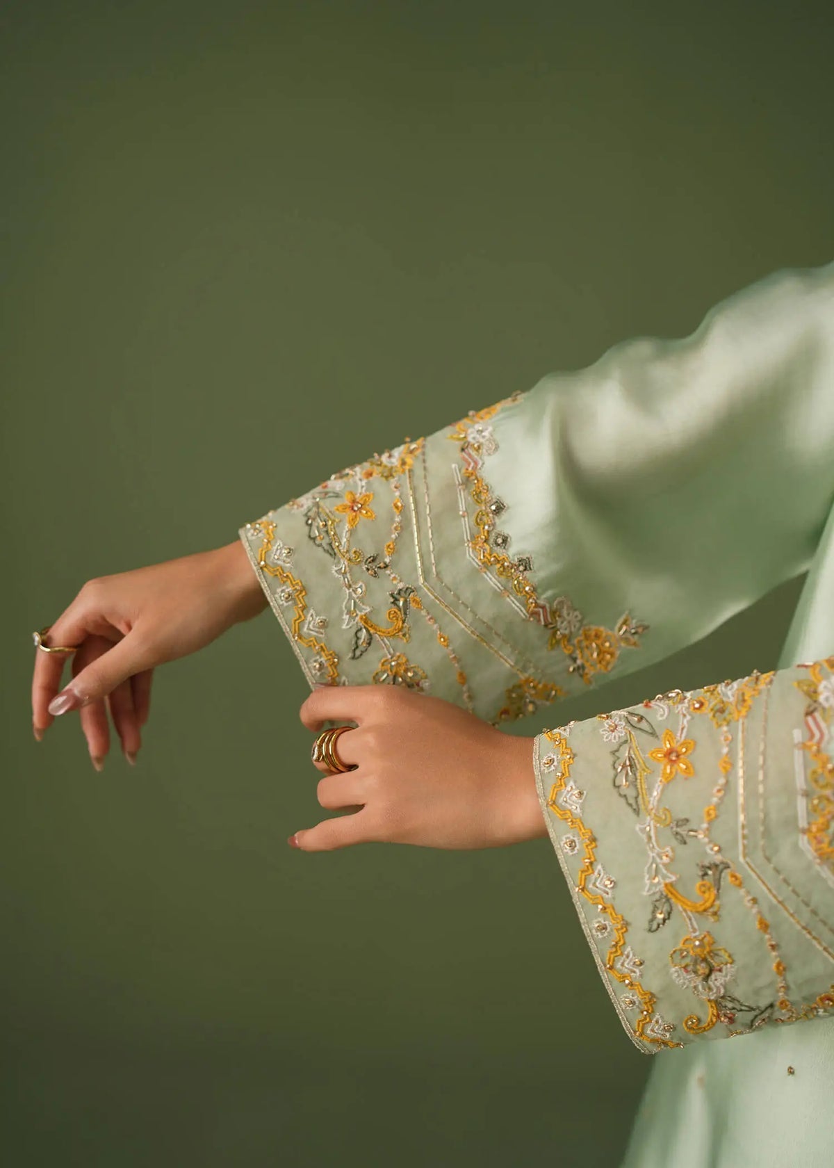 Jeem | Celestial Luxe Formals |LAYL GREEN by Jeem - Designer Dress  - Type : Ladies Clothes - Available at Libayah - 100% Original 