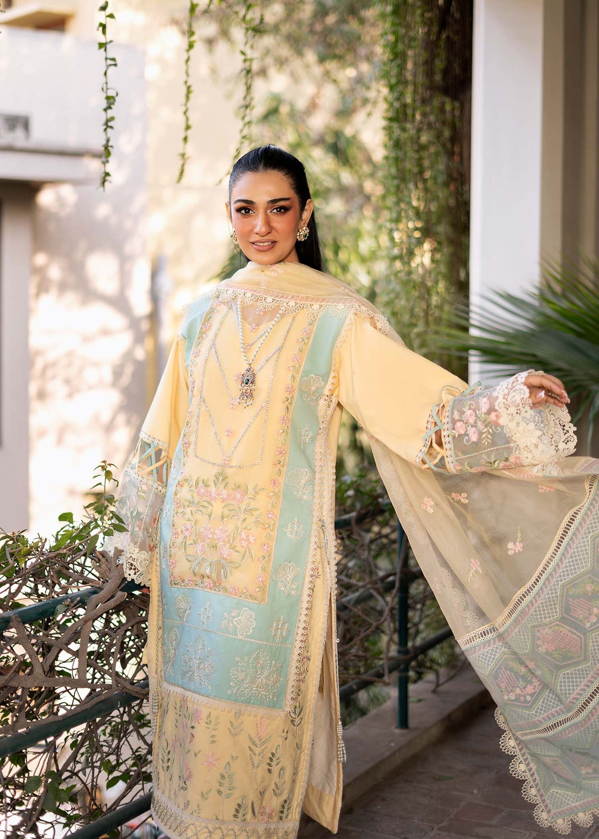 Fozia Khalid | Blossom Festive Lawn 25 | Primrose by Fozia Khalid - Designer Dress - Type: Ladies Clothes - Available at Libayah - 100% Original