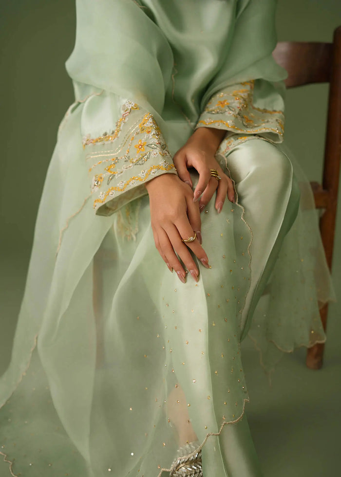 Jeem | Celestial Luxe Formals |LAYL GREEN by Jeem - Designer Dress  - Type : Ladies Clothes - Available at Libayah - 100% Original 
