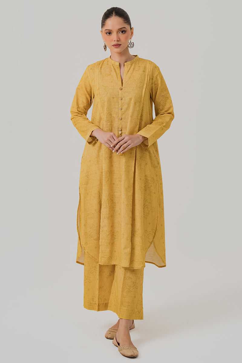 Cross Stitch | Daily Wear | YELLOW MIST by Cross Stitch - Designer Dress - Type: Casuals - Available at Libayah - 100% Original