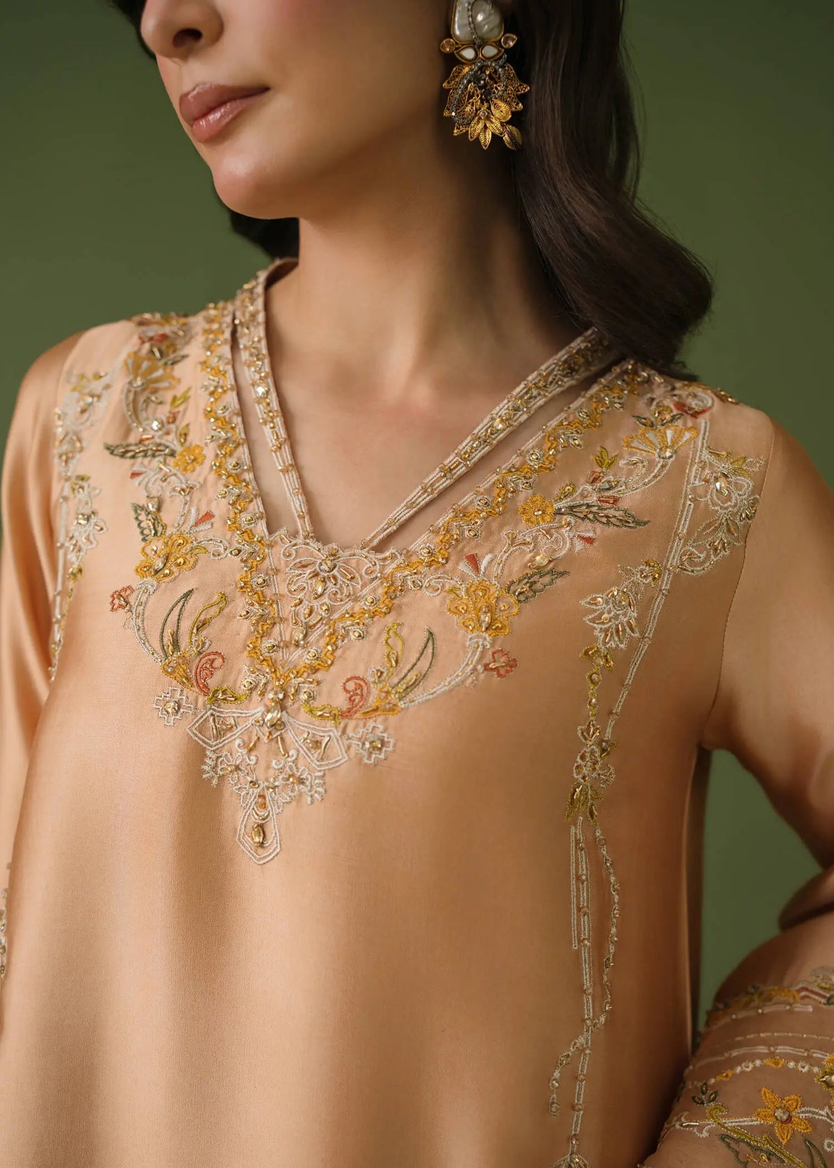 Jeem | Celestial Luxe Formals | CORAL MUSE by Jeem - Designer Dress  - Type : Ladies Clothes - Available at Libayah - 100% Original 