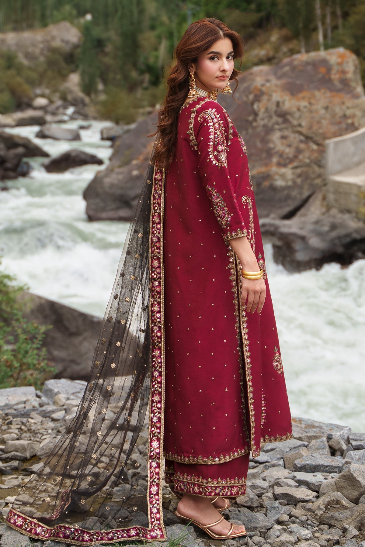 Charizma | Festive Pret | Embroidered Raw Silk CMA-6-448 by Charizma - Designer Dress  - Type : Ladies Clothes - Available at Libayah - 100% Original 