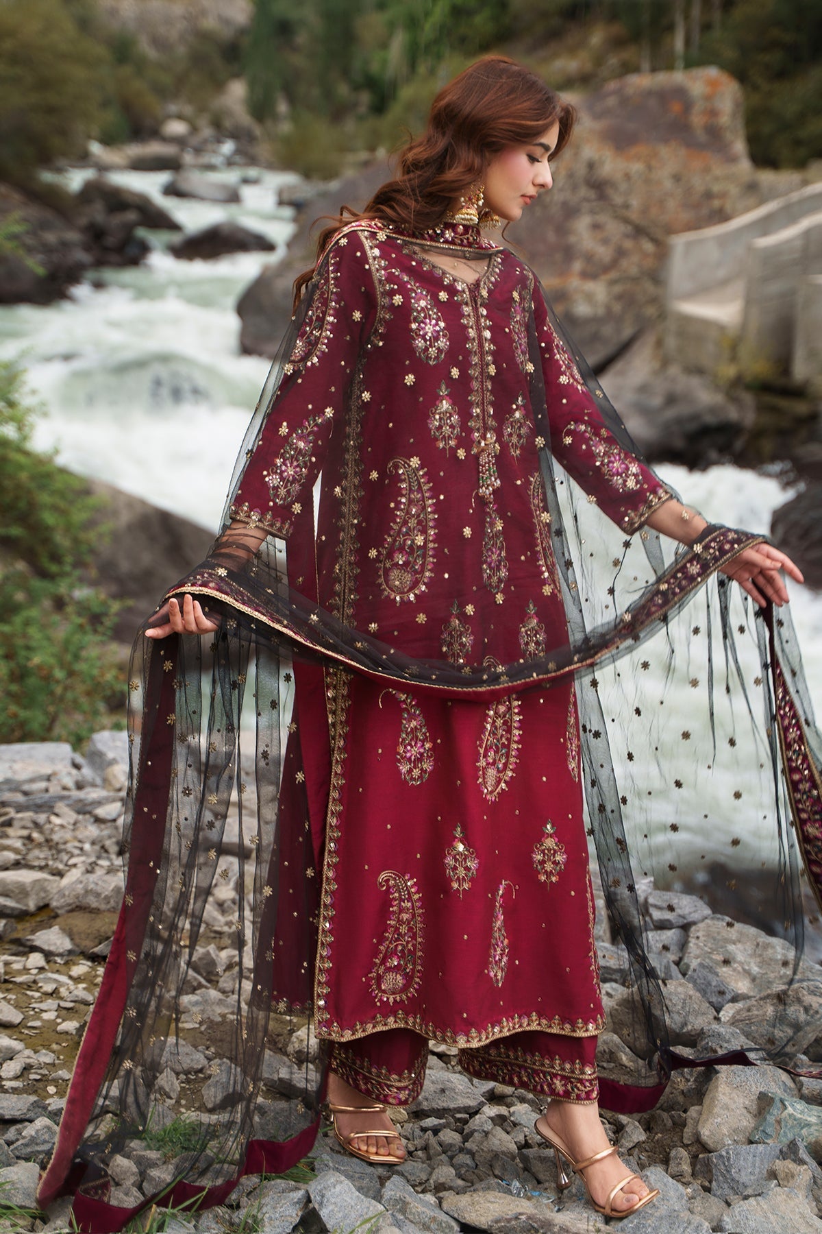 Charizma | Festive Pret | Embroidered Raw Silk CMA-6-448 by Charizma - Designer Dress  - Type : Ladies Clothes - Available at Libayah - 100% Original 