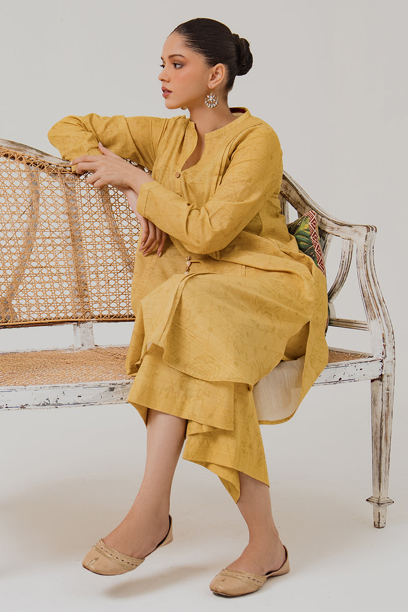Cross Stitch | Daily Wear | YELLOW MIST by Cross Stitch - Designer Dress - Type: Casuals - Available at Libayah - 100% Original
