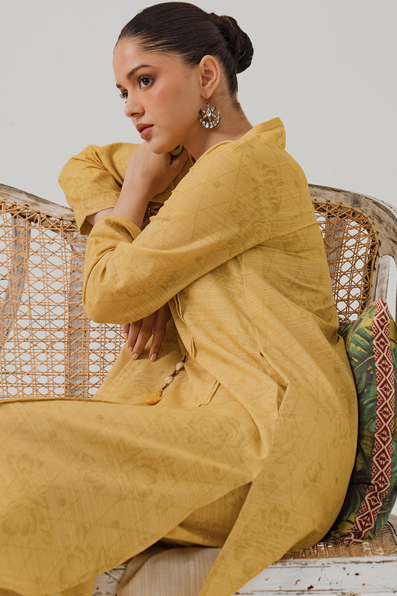 Cross Stitch | Daily Wear | YELLOW MIST by Cross Stitch - Designer Dress - Type: Casuals - Available at Libayah - 100% Original