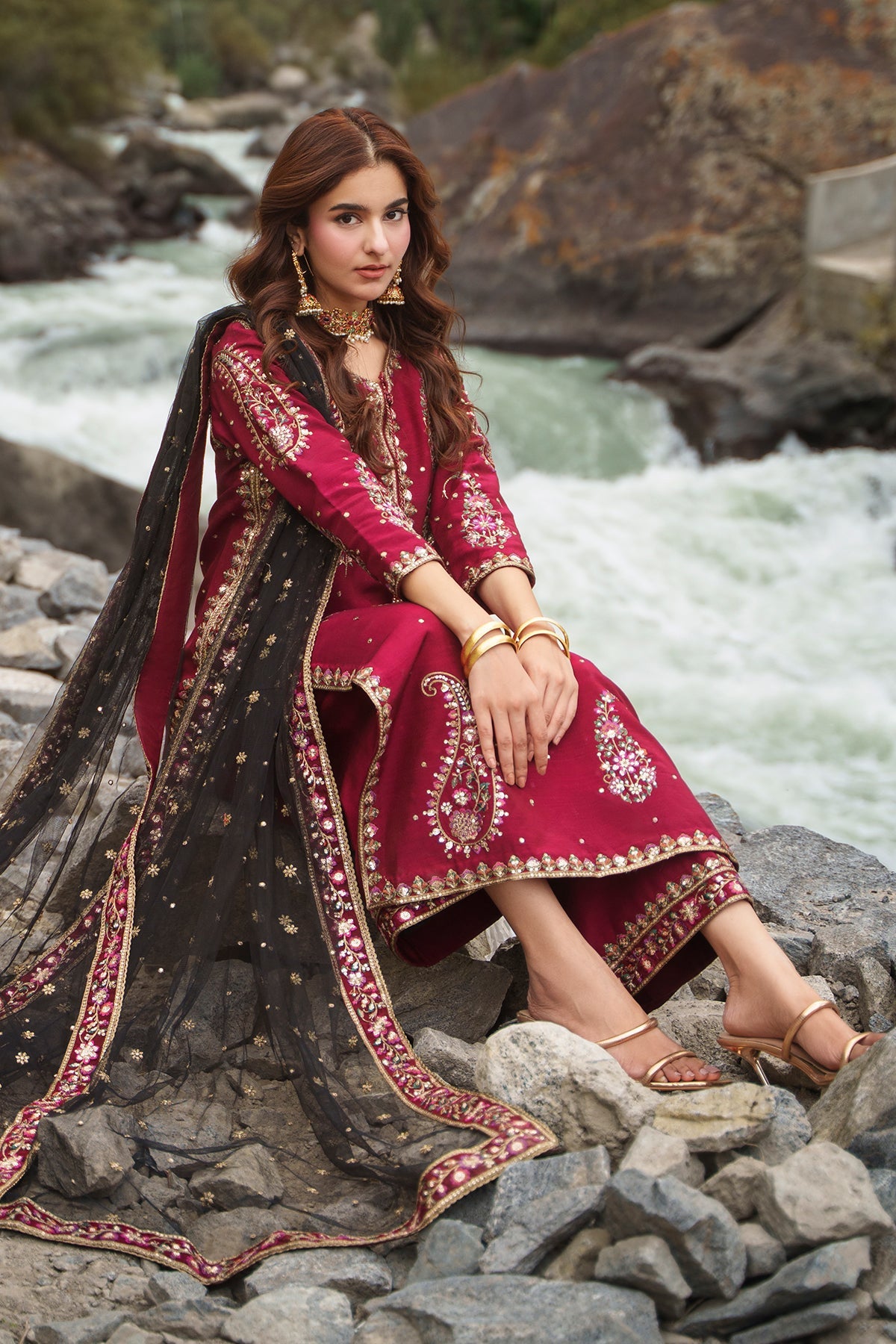 Charizma | Festive Pret | Embroidered Raw Silk CMA-6-448 by Charizma - Designer Dress  - Type : Ladies Clothes - Available at Libayah - 100% Original 