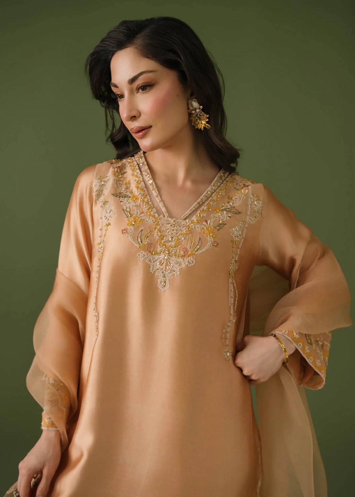 Jeem | Celestial Luxe Formals | CORAL MUSE by Jeem - Designer Dress  - Type : Ladies Clothes - Available at Libayah - 100% Original 