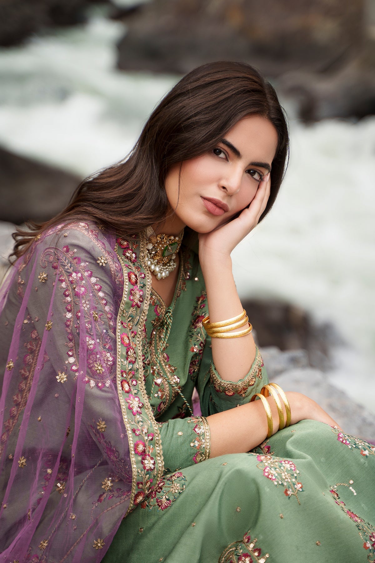 Charizma | Festive Pret | Embroidered Raw Silk CMA-6-446 by Charizma - Designer Dress  - Type : Ladies Clothes - Available at Libayah - 100% Original 