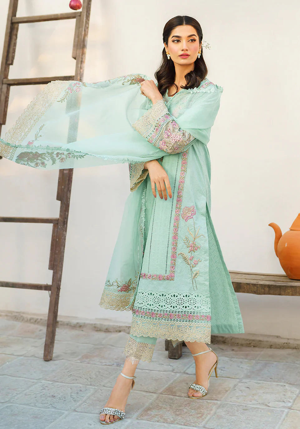 Zarqash | Belle Ame 24 | BL 006 Aqua Blue by Zarqash - Designer Dress - Type: Ladies Clothes - Available at Libayah - 100% Original