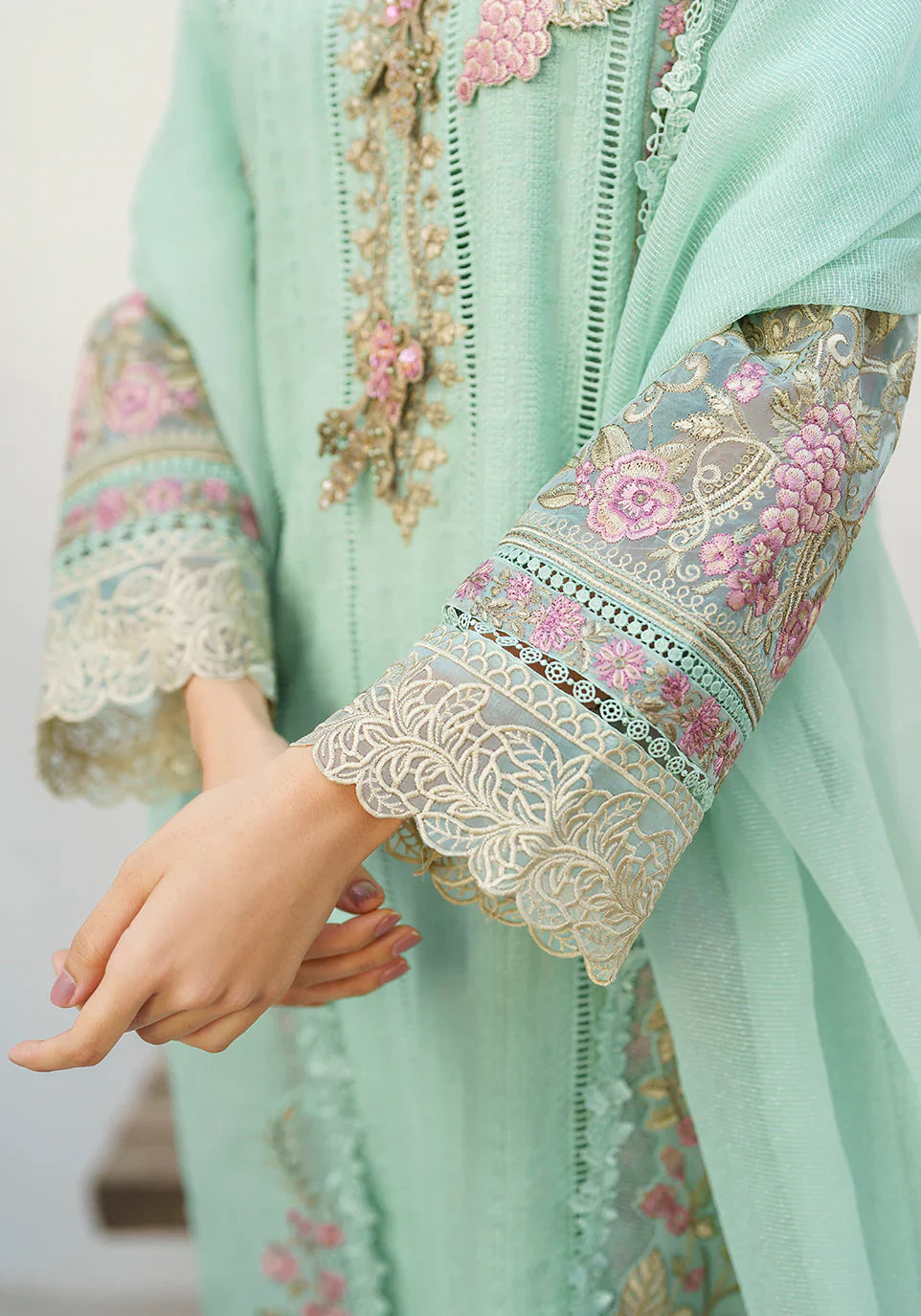 Zarqash | Belle Ame 24 | BL 006 Aqua Blue by Zarqash - Designer Dress - Type: Ladies Clothes - Available at Libayah - 100% Original
