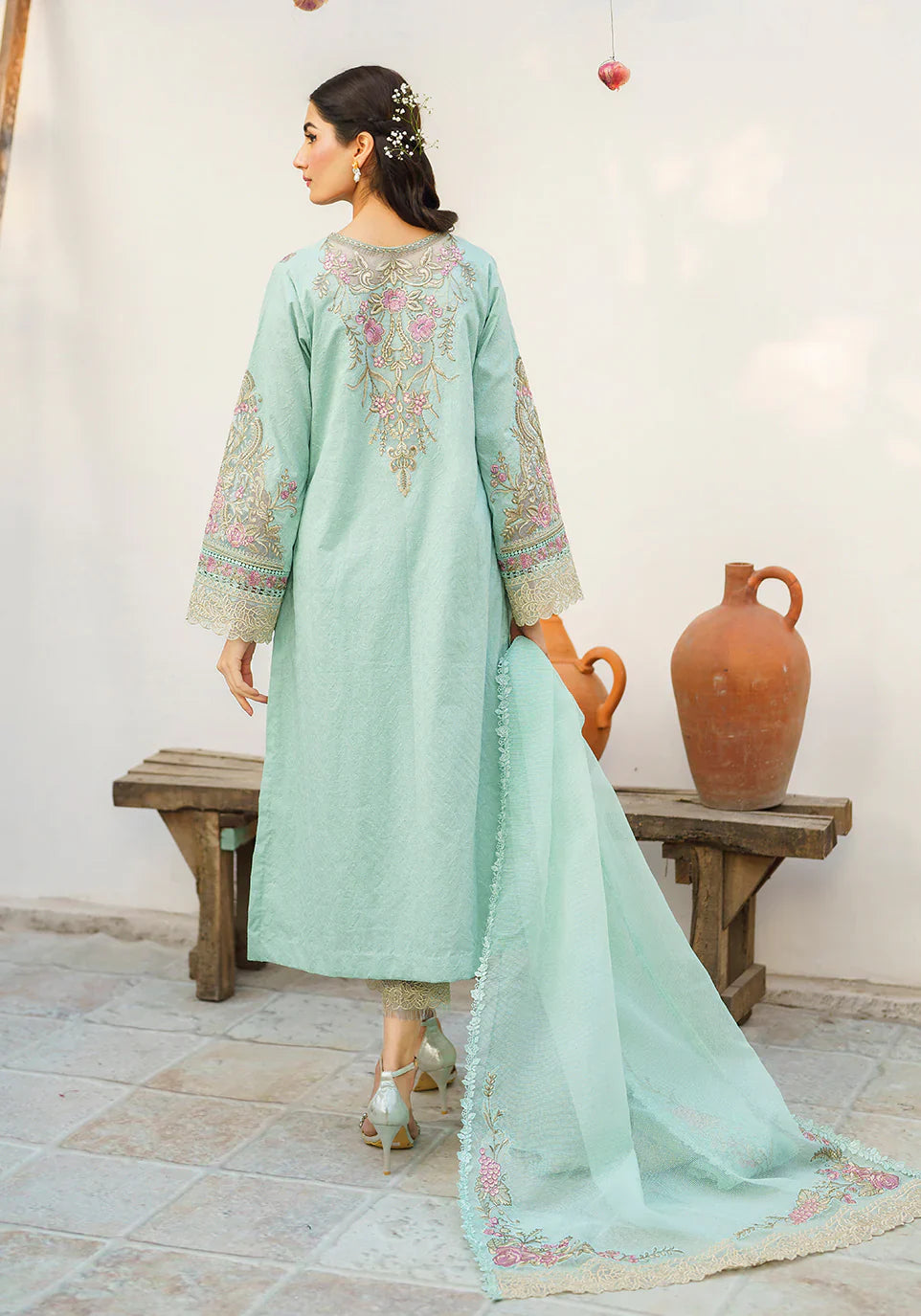 Zarqash | Belle Ame 24 | BL 006 Aqua Blue by Zarqash - Designer Dress - Type: Ladies Clothes - Available at Libayah - 100% Original
