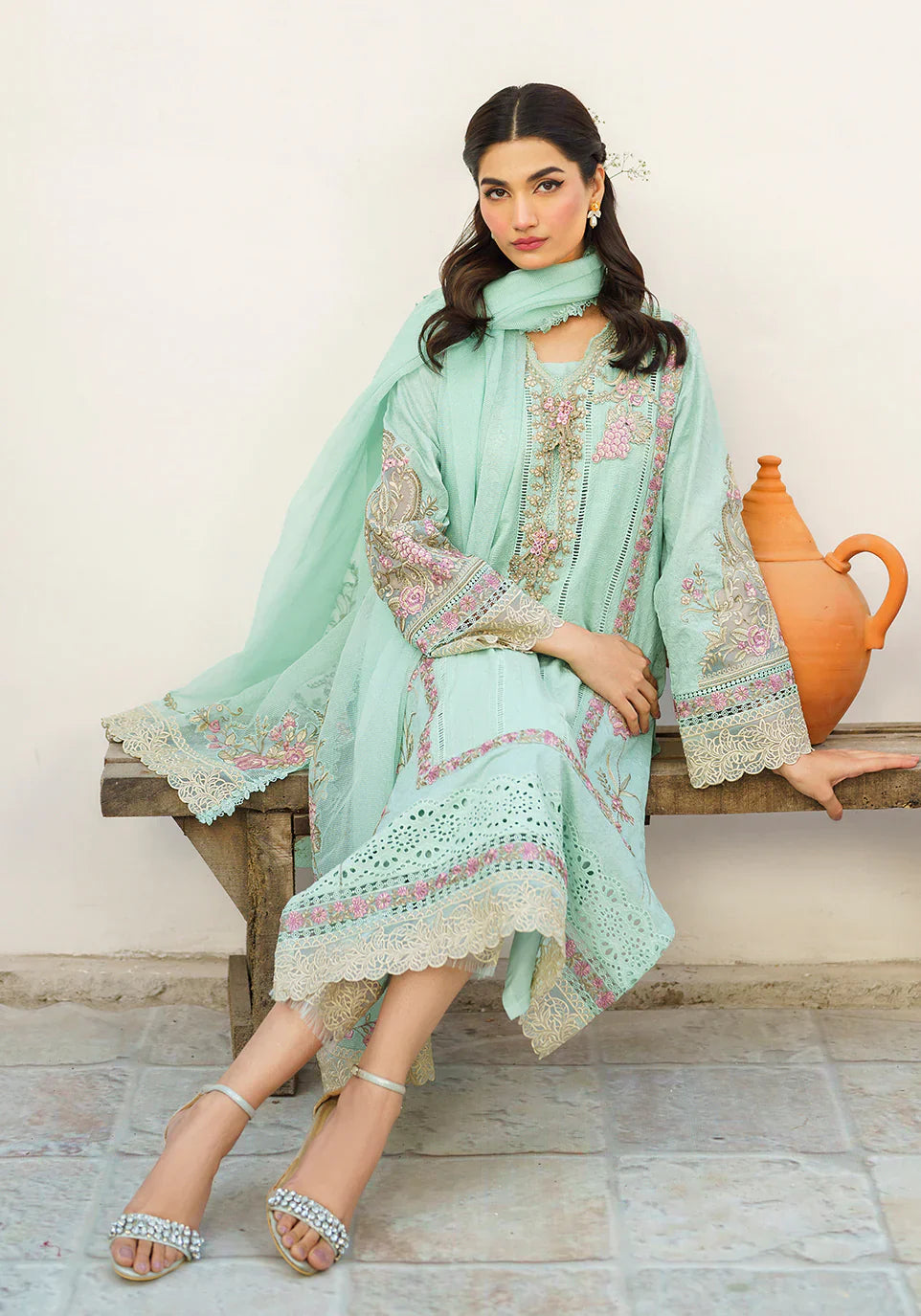 Zarqash | Belle Ame 24 | BL 006 Aqua Blue by Zarqash - Designer Dress - Type: Ladies Clothes - Available at Libayah - 100% Original