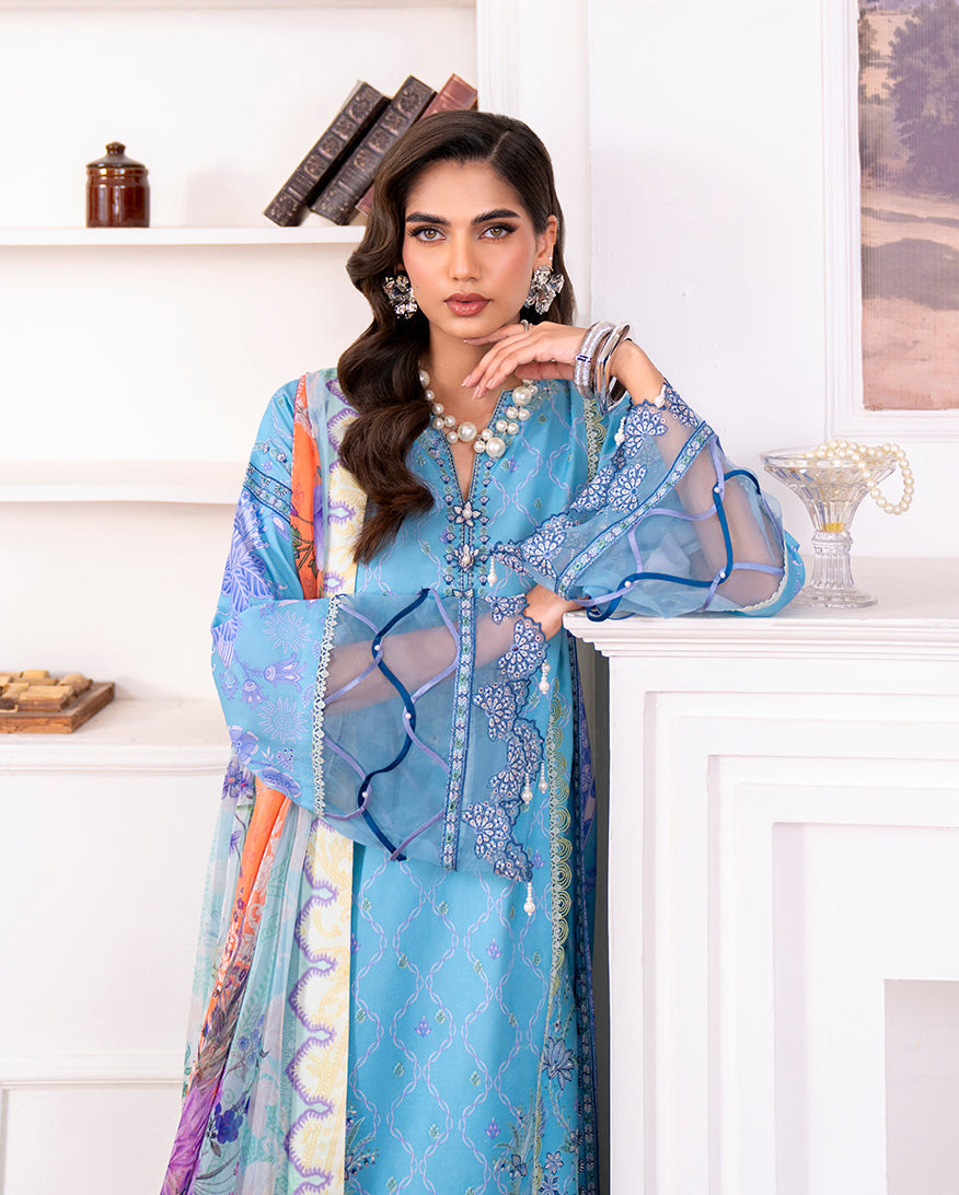 Roheenaz | Aezel Embroidered Cambric | Miren by Roheenaz - Designer Dress  - Type : Ladies Clothes - Available at Libayah - 100% Original 