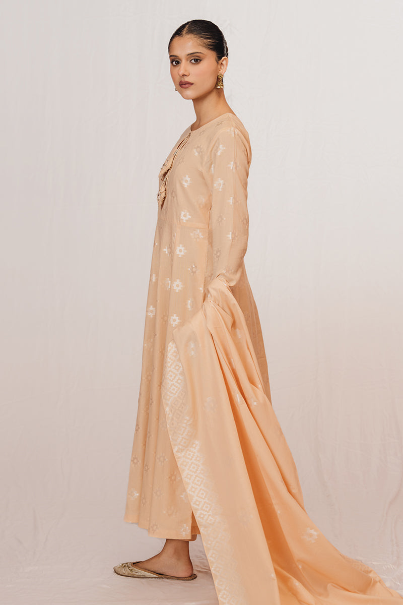 Cross Stitch | Daily Wear | PEACH PARFAIT by Cross Stitch - Designer Dress - Type: Casuals - Available at Libayah - 100% Original