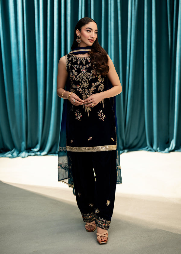 Umsha | Velvet Code | Sapphire Hour by Umsha - Designer Dress  - Type : Ladies Clothes - Available at Libayah - 100% Original 