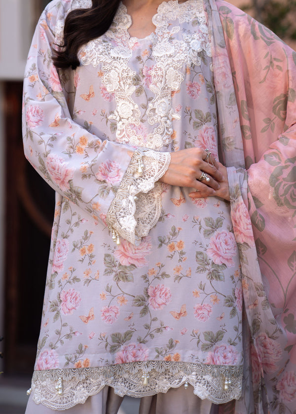 Myeesha | Lamhay Luxury Lawn 25 | Kanwal (Short Shirt) by Myeesha - Designer Dress - Type: Ladies Clothes - Available at Libayah - 100% Original