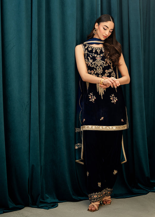 Umsha | Velvet Code | Sapphire Hour by Umsha - Designer Dress  - Type : Ladies Clothes - Available at Libayah - 100% Original 