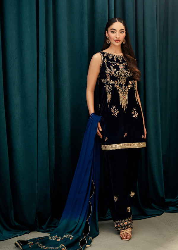 Umsha | Velvet Code | Sapphire Hour by Umsha - Designer Dress  - Type : Ladies Clothes - Available at Libayah - 100% Original 