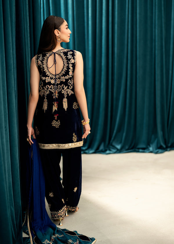 Umsha | Velvet Code | Sapphire Hour by Umsha - Designer Dress  - Type : Ladies Clothes - Available at Libayah - 100% Original 