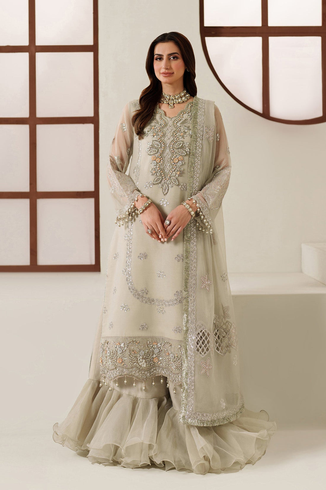 Alizeh | Reena Handmade 25 | AF-HM-4048-Nashmia by Alizeh - Designer Dress  - Type : Ladies Clothes - Available at Libayah - 100% Original 