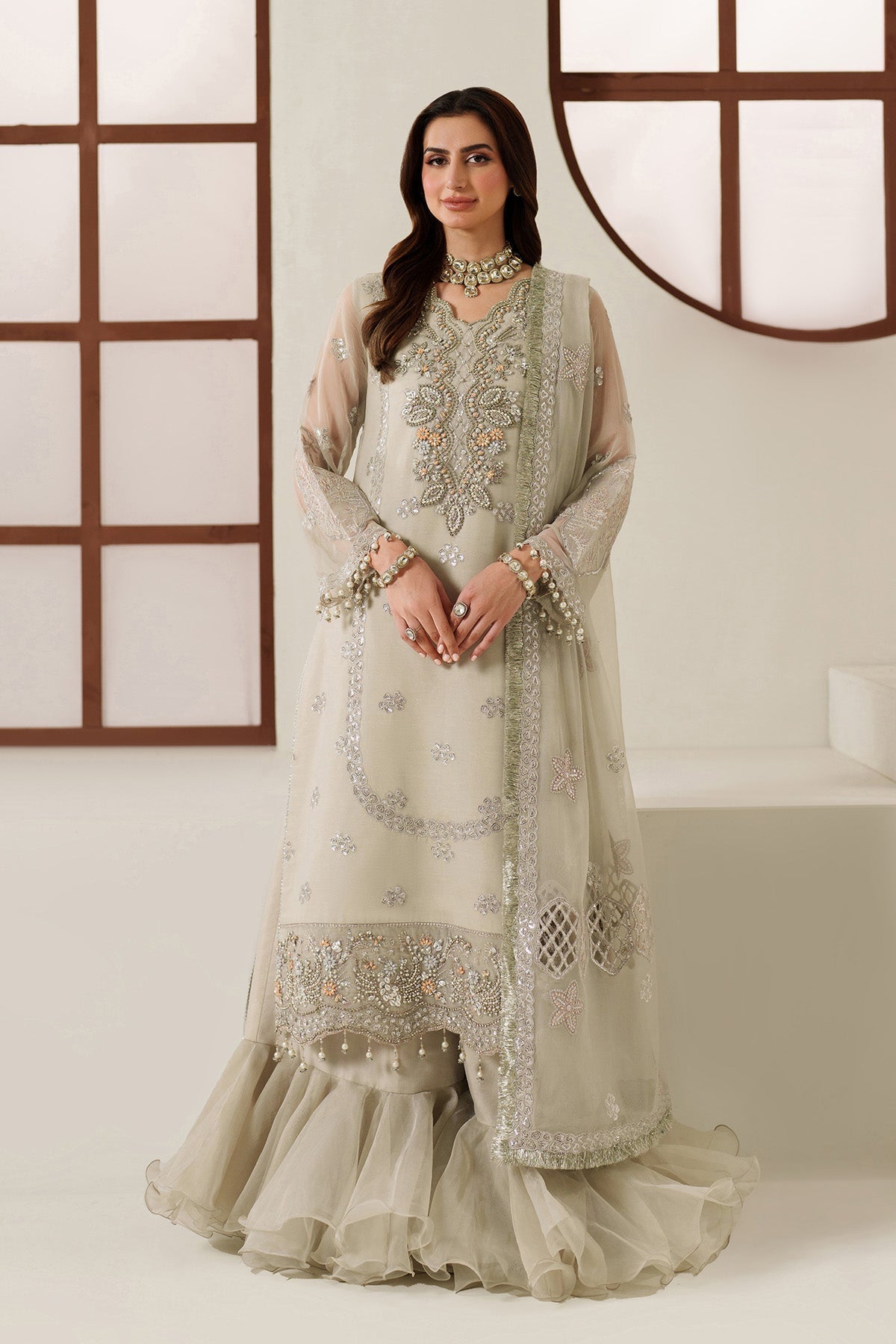 Alizeh | Reena Handmade 25 | AF-HM-4048-Nashmia by Alizeh - Designer Dress  - Type : Ladies Clothes - Available at Libayah - 100% Original 