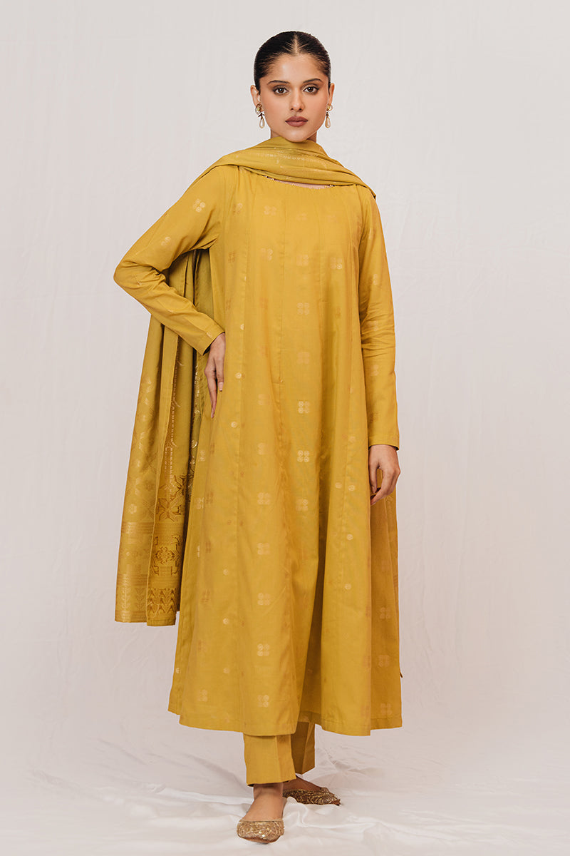 Cross Stitch | Daily Wear | MUSTARD SPECK by Cross Stitch - Designer Dress - Type: Casuals - Available at Libayah - 100% Original