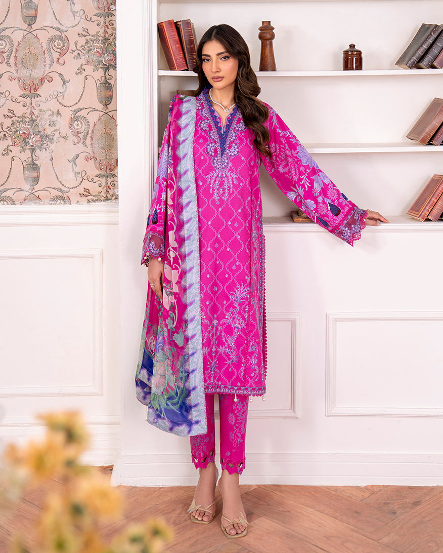 Roheenaz | Aezel Embroidered Cambric | Novah by Roheenaz - Designer Dress  - Type : Ladies Clothes - Available at Libayah - 100% Original 