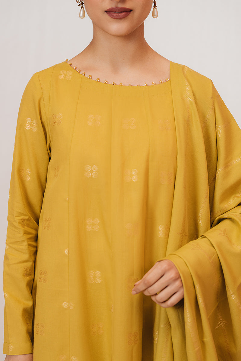 Cross Stitch | Daily Wear | MUSTARD SPECK by Cross Stitch - Designer Dress - Type: Casuals - Available at Libayah - 100% Original