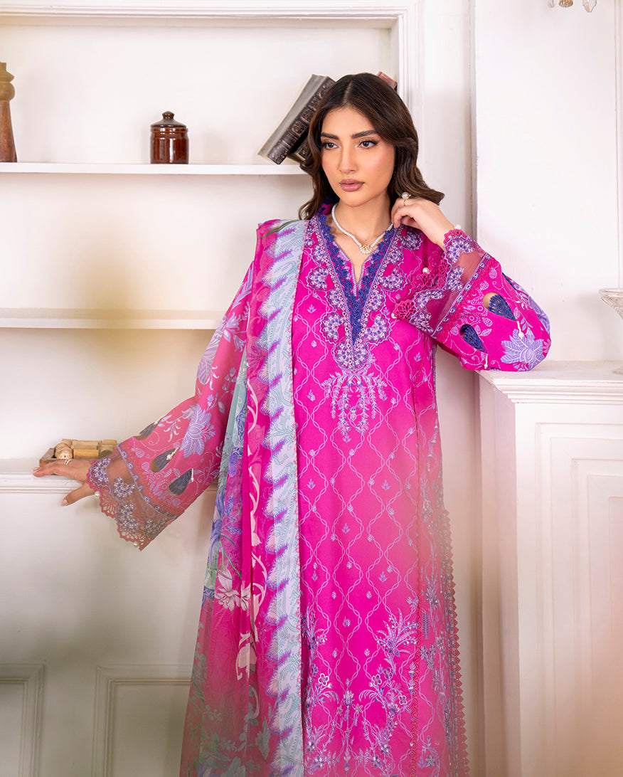 Roheenaz | Aezel Embroidered Cambric | Novah by Roheenaz - Designer Dress  - Type : Ladies Clothes - Available at Libayah - 100% Original 
