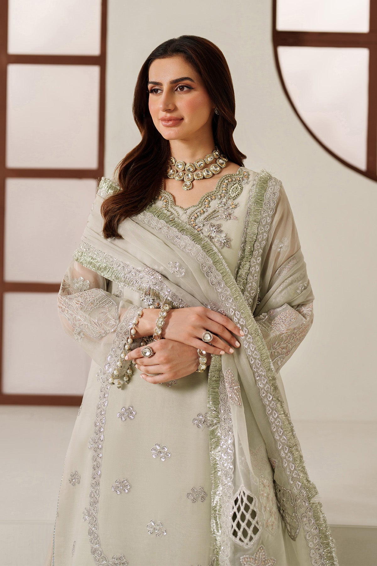 Alizeh | Reena Handmade 25 | AF-HM-4048-Nashmia by Alizeh - Designer Dress  - Type : Ladies Clothes - Available at Libayah - 100% Original 
