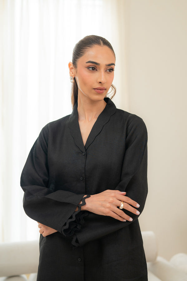 Sahar | Pre Essential Emb Edit | Moonlit Black by Sahar - Designer Dress  - Type : Ladies Clothes - Available at Libayah - 100% Original 