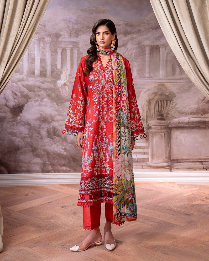 Roheenaz | Aezel Embroidered Cambric | Lyrah by Roheenaz - Designer Dress  - Type : Ladies Clothes - Available at Libayah - 100% Original 