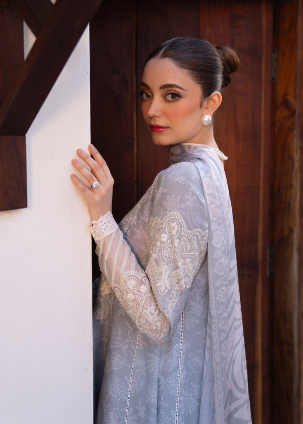 Myeesha | Lamhay Luxury Lawn 25 | Aabroo by Myeesha - Designer Dress - Type: Ladies Clothes - Available at Libayah - 100% Original