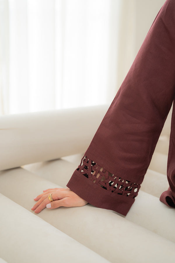 Sahar | Pre Essential Emb Edit | Cherry Noir by Sahar - Designer Dress  - Type : Ladies Clothes - Available at Libayah - 100% Original 