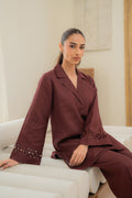 Sahar | Pre Essential Emb Edit | Cherry Noir by Sahar - Designer Dress  - Type : Ladies Clothes - Available at Libayah - 100% Original 
