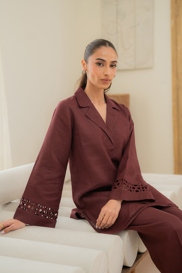 Sahar | Pre Essential Emb Edit | Cherry Noir by Sahar - Designer Dress  - Type : Ladies Clothes - Available at Libayah - 100% Original 